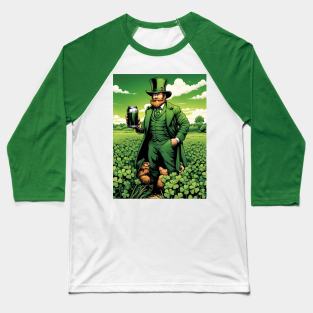 Folk Art Leprechaun Baseball T-Shirt